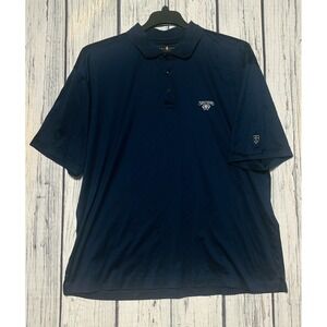 Nike Tiger Woods Polo Golf Shirt Navy Blue Solid‎ Men's XL Sonterra San Antonio